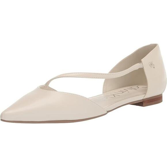 Calvin Klein Women's Sannie Ballet Flats, White Size 6M - Picture 1 of 5